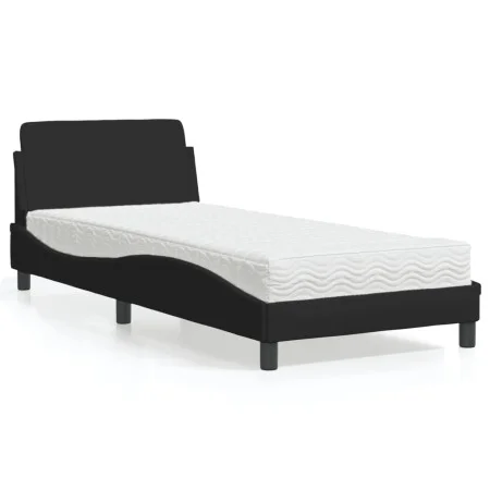 Bed with black fabric mattress 80x200 cm by vidaXL, Beds and slatted bases - Ref: Foro24-3208286, Price: 235,60 €, Discount: %