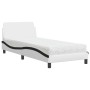 Bett mit schwarz-weißer Kunstledermatratze 90x200 cm von vidaXL, Betten und Lattenroste - Ref: Foro24-3208343, Preis: 237,79 ...