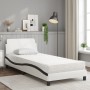 Bett mit schwarz-weißer Kunstledermatratze 90x200 cm von vidaXL, Betten und Lattenroste - Ref: Foro24-3208343, Preis: 237,79 ...