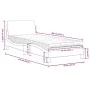 Bed with black and white synthetic leather mattress 90x200 cm by vidaXL, Beds and slatted bases - Ref: Foro24-3208343, Price:...