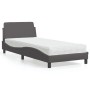 Bett mit grauer Kunstledermatratze 90x190 cm von vidaXL, Betten und Lattenroste - Ref: Foro24-3208320, Preis: 235,31 €, Rabat...