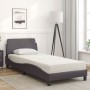 Bett mit grauer Kunstledermatratze 90x190 cm von vidaXL, Betten und Lattenroste - Ref: Foro24-3208320, Preis: 235,31 €, Rabat...