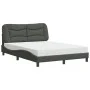 Bett mit dunkelgrauer Stoffmatratze 120x200 cm von vidaXL, Betten und Lattenroste - Ref: Foro24-3208521, Preis: 357,37 €, Rab...