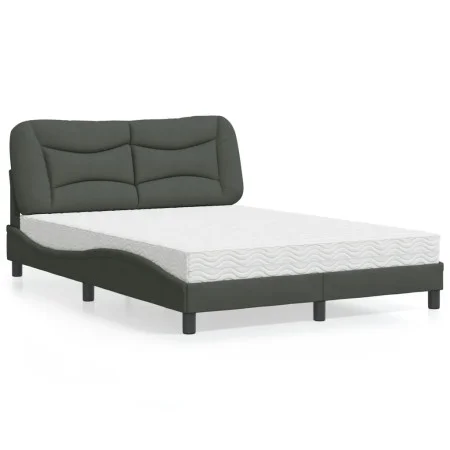 Bett mit dunkelgrauer Stoffmatratze 140x190 cm von vidaXL, Betten und Lattenroste - Ref: Foro24-3208528, Preis: 411,91 €, Rab...