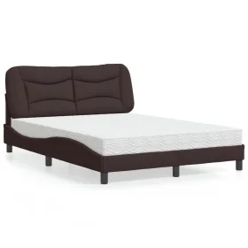 Bed with dark brown fabric mattress 120x200 cm by vidaXL, Beds and slatted bases - Ref: Foro24-3208523, Price: 362,78 €, Disc...