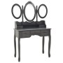 Dressing table with stool and foldable triple gray mirror by vidaXL, Bedroom Dressers - Ref: Foro24-289329, Price: 216,23 €, ...