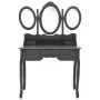 Dressing table with stool and foldable triple gray mirror by vidaXL, Bedroom Dressers - Ref: Foro24-289329, Price: 212,86 €, ...