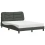 Bed with dark gray fabric mattress 140x200 cm by vidaXL, Beds and slatted bases - Ref: Foro24-3208535, Price: 401,57 €, Disco...