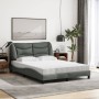 Cama con colchón tela gris oscuro 140x200 cm de vidaXL, Camas y somieres - Ref: Foro24-3208535, Precio: 399,14 €, Descuento: %