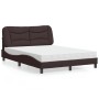 Cama con colchón tela marrón oscuro 140x200 cm de vidaXL, Camas y somieres - Ref: Foro24-3208537, Precio: 419,87 €, Descuento: %