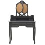 Dressing table with stool and foldable triple gray mirror by vidaXL, Bedroom Dressers - Ref: Foro24-289329, Price: 216,23 €, ...