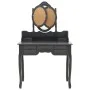 Schminktisch mit Hocker und dreifach klappbarem Spiegel grau von vidaXL, Schlafzimmerkommoden - Ref: Foro24-289329, Preis: 21...