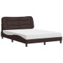 Cama con colchón tela marrón oscuro 140x200 cm de vidaXL, Camas y somieres - Ref: Foro24-3208537, Precio: 419,87 €, Descuento: %