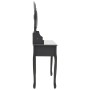 Dressing table with stool and foldable triple gray mirror by vidaXL, Bedroom Dressers - Ref: Foro24-289329, Price: 216,23 €, ...