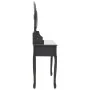 Dressing table with stool and foldable triple gray mirror by vidaXL, Bedroom Dressers - Ref: Foro24-289329, Price: 212,86 €, ...