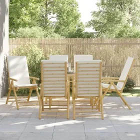Klappbare Bistrostühle mit Kissen 6 Stück cremeweißer Bambus von vidaXL, Gartenstühle - Ref: Foro24-3208928, Preis: 630,00 €,...