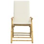 Klappbare Bistrostühle mit Kissen 6 Stück cremeweißer Bambus von vidaXL, Gartenstühle - Ref: Foro24-3208928, Preis: 621,58 €,...