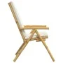 Klappbare Bistrostühle mit Kissen 6 Stück cremeweißer Bambus von vidaXL, Gartenstühle - Ref: Foro24-3208928, Preis: 630,00 €,...