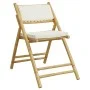 Klappbare Bistrostühle mit Kissen 4 Stück cremeweißer Bambus von vidaXL, Gartenstühle - Ref: Foro24-3208923, Preis: 252,58 €,...