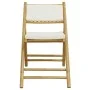 Klappbare Bistrostühle mit Kissen 4 Stück cremeweißer Bambus von vidaXL, Gartenstühle - Ref: Foro24-3208923, Preis: 252,58 €,...