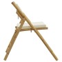 Klappbare Bistrostühle mit Kissen 4 Stück cremeweißer Bambus von vidaXL, Gartenstühle - Ref: Foro24-3208923, Preis: 247,08 €,...