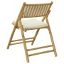 Klappbare Bistrostühle mit Kissen 4 Stück cremeweißer Bambus von vidaXL, Gartenstühle - Ref: Foro24-3208923, Preis: 247,08 €,...