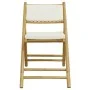 Folding bistro set with cushions 5 pieces cream white bamboo by vidaXL, Garden sets - Ref: Foro24-3208935, Price: 334,43 €, D...