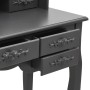 Dressing table with stool and foldable triple gray mirror by vidaXL, Bedroom Dressers - Ref: Foro24-289329, Price: 216,23 €, ...
