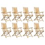 Folding garden chairs 8 units bamboo 53x66x99 cm by vidaXL, Garden chairs - Ref: Foro24-3278516, Price: 698,12 €, Discount: %