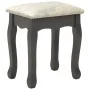 Dressing table with stool and foldable triple gray mirror by vidaXL, Bedroom Dressers - Ref: Foro24-289329, Price: 212,86 €, ...