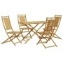 Juego de comedor de jardín 5 piezas bambú de vidaXL, Conjuntos de jardín - Ref: Foro24-3278528, Precio: 376,19 €, Descuento: %