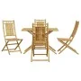 Juego de comedor de jardín 5 piezas bambú de vidaXL, Conjuntos de jardín - Ref: Foro24-3278528, Precio: 376,19 €, Descuento: %
