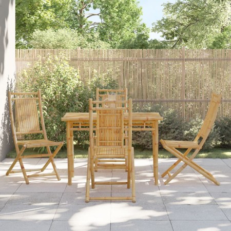 5-teiliges Garten-Ess-Set aus Bambus von vidaXL, Gartensets - Ref: Foro24-3278521, Preis: 377,83 €, Rabatt: %