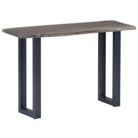 Mesa consola 115x35x76 cm madera maciza de acacia y hierro gris