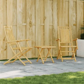 3-piece bamboo garden table and chairs set by vidaXL, Garden sets - Ref: Foro24-3278523, Price: 202,92 €, Discount: %