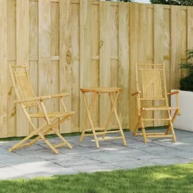 3-piece bamboo garden table and chairs set by vidaXL, Garden sets - Ref: Foro24-3278535, Price: 221,18 €, Discount: %