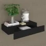 Floating wall shelf with black drawer 48x25x8 cm by vidaXL, Shelves and shelves - Ref: Foro24-288205, Price: 49,83 €, Discoun...