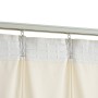 Cortina opaca con ganchos terciopelo color crema 290x245 cm