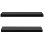 Floating wall shelves 2 units black 100x20x3.8 cm by vidaXL, Shelves and shelves - Ref: Foro24-288203, Price: 55,07 €, Discou...