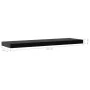 Floating wall shelves 2 units black 100x20x3.8 cm by vidaXL, Shelves and shelves - Ref: Foro24-288203, Price: 55,07 €, Discou...