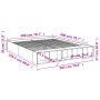 Sonoma-grauer Holzwerkstoff-Bettrahmen 200 x 200 cm von vidaXL, Betten und Lattenroste - Ref: Foro24-3280543, Preis: 161,56 €...