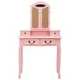 Pink paulownia wood dressing table and stool set 80x69x141 cm by vidaXL, Bedroom Dressers - Ref: Foro24-289319, Price: 157,69...