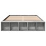 Concrete gray engineered wood bed frame 160x200cm by vidaXL, Beds and slatted bases - Ref: Foro24-3280555, Price: 164,92 €, D...