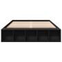 Black engineered wood bed frame 150x200 cm by vidaXL, Beds and slatted bases - Ref: Foro24-3280560, Price: 144,47 €, Discount: %