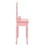 Pink paulownia wood dressing table and stool set 80x69x141 cm by vidaXL, Bedroom Dressers - Ref: Foro24-289319, Price: 159,89...