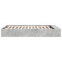 Concrete gray engineered wood bed frame 150x200cm by vidaXL, Beds and slatted bases - Ref: Foro24-3280562, Price: 138,82 €, D...