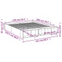 Concrete gray engineered wood bed frame 150x200cm by vidaXL, Beds and slatted bases - Ref: Foro24-3280562, Price: 138,82 €, D...