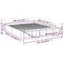 Concrete gray engineered wood bed frame 150x200cm by vidaXL, Beds and slatted bases - Ref: Foro24-3280562, Price: 137,18 €, D...