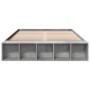 Concrete gray engineered wood bed frame 140x200cm by vidaXL, Beds and slatted bases - Ref: Foro24-3280569, Price: 168,41 €, D...