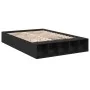 Black engineered wood bed frame 135x190 cm by vidaXL, Beds and slatted bases - Ref: Foro24-3280588, Price: 152,46 €, Discount: %